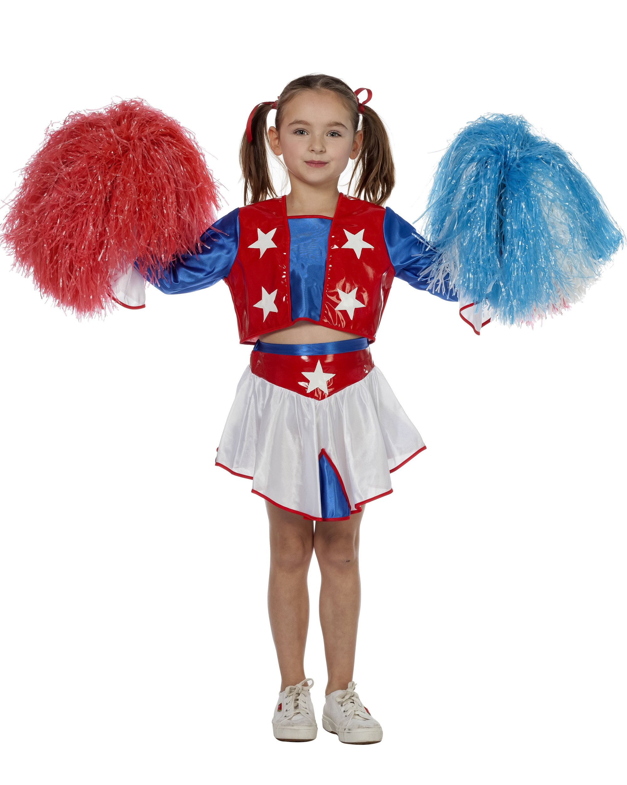 Amerikaanse Cheerleader Galaxy Meisje Kostuum