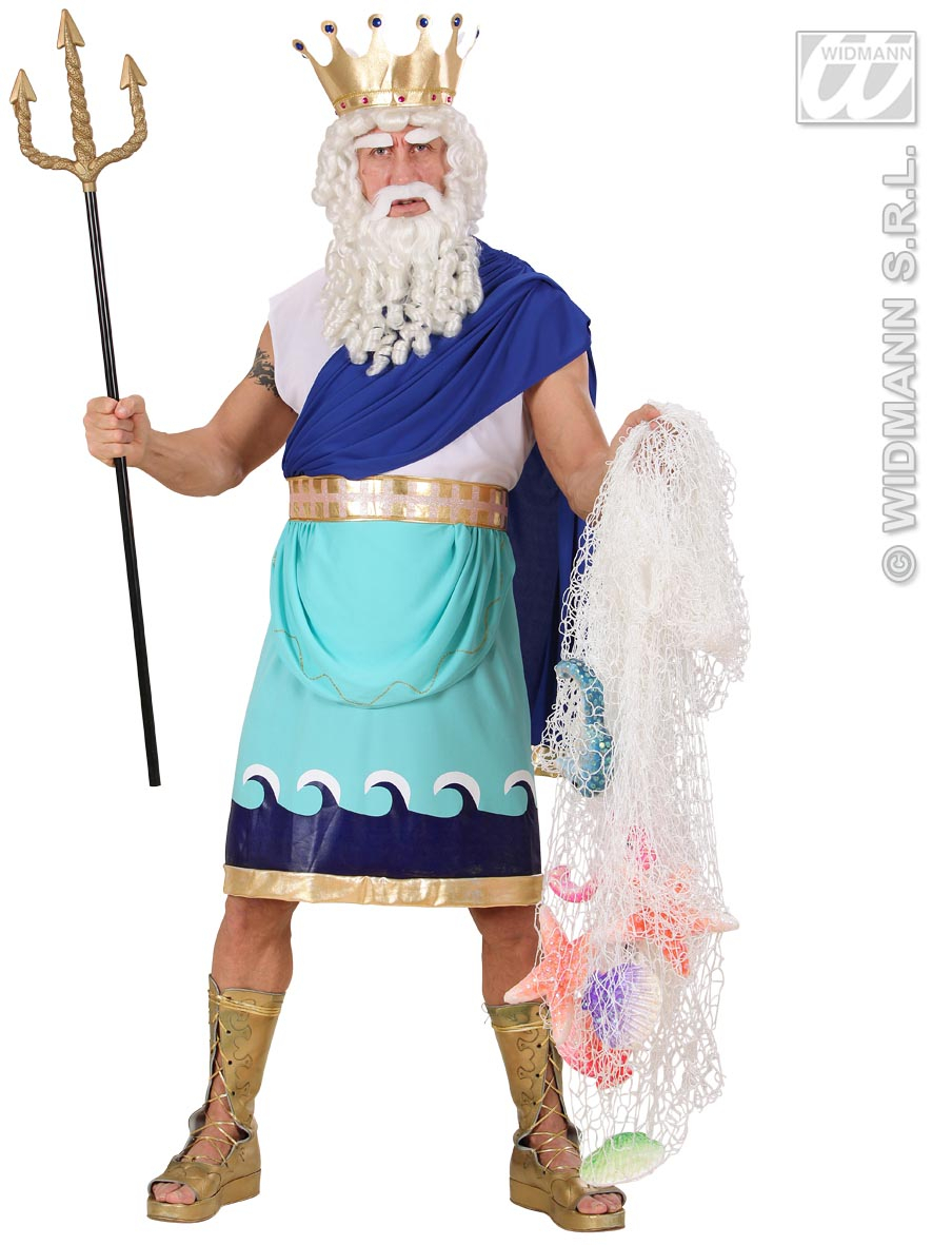 Mystieke God Poseidon Man Kostuum