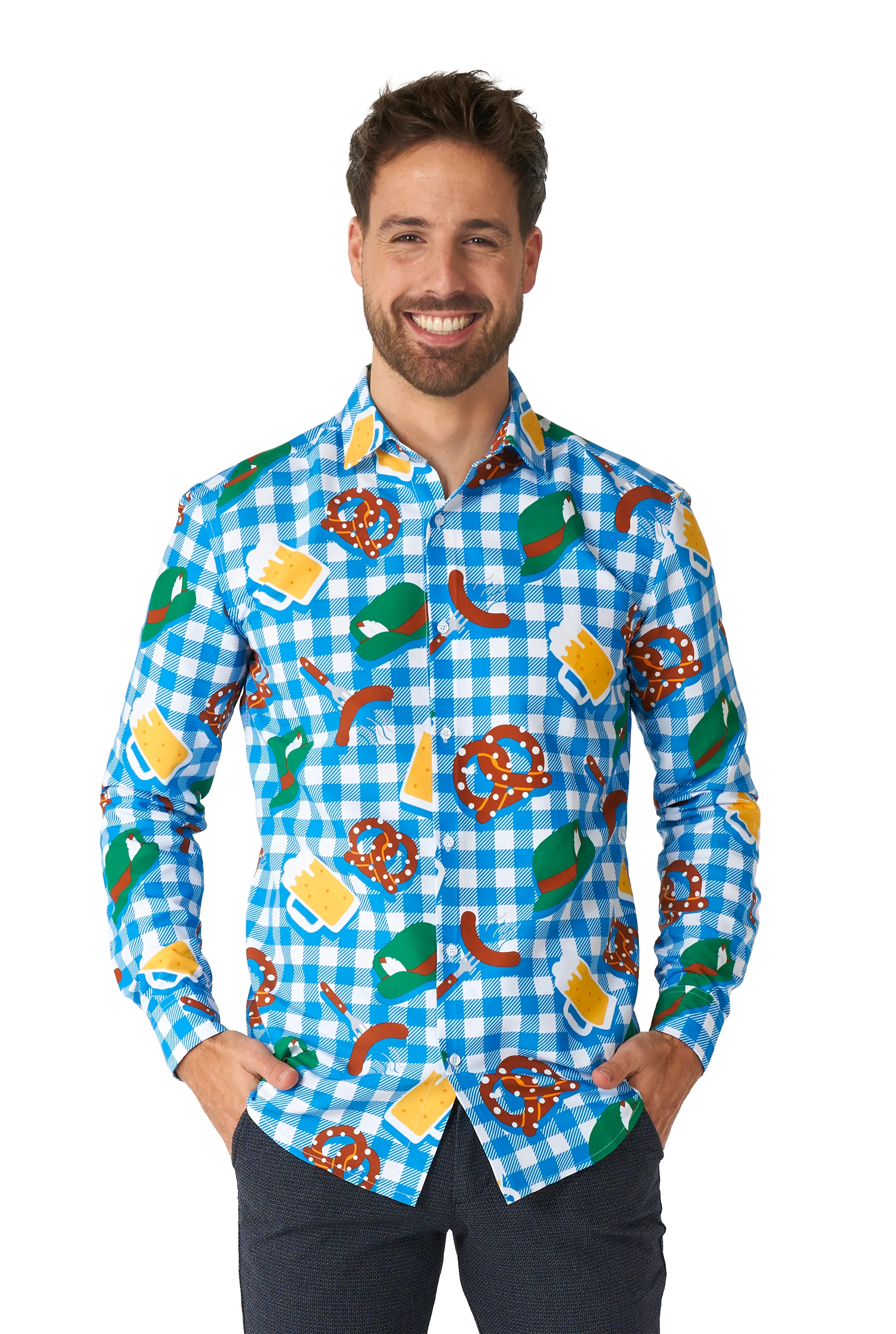 Octoberfest Checker Blouse Man