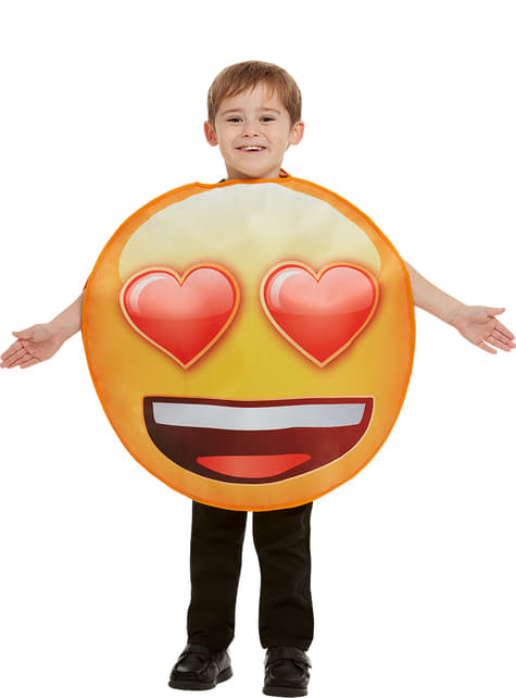 Smoorverliefde Oog-Hartjes Emoji Kind Kostuum