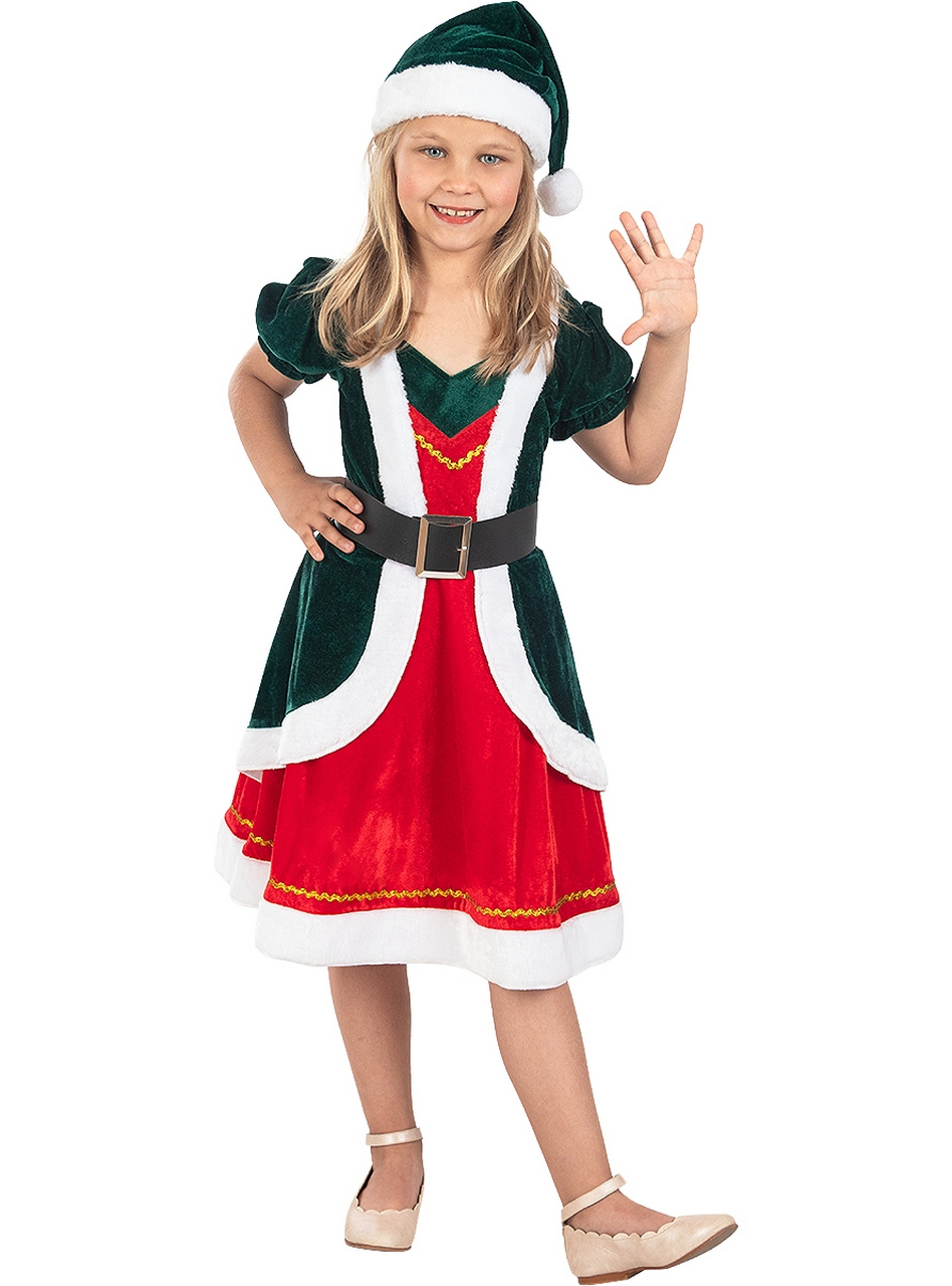 Deluxe Kerst Elf Santa Helper Meisje Kostuum