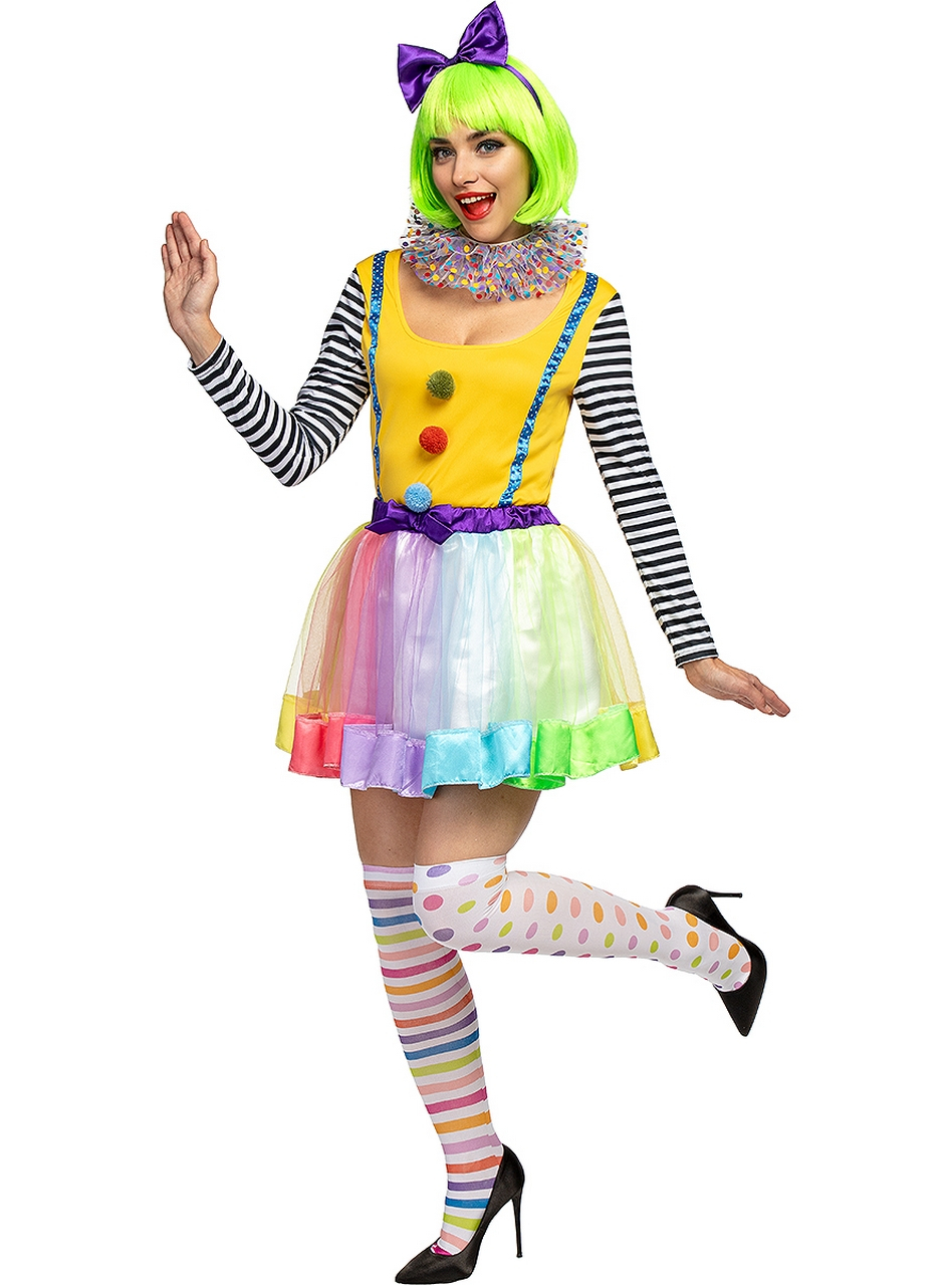 Karlijn Kleurenfestijn Clown Vrouw Kostuum