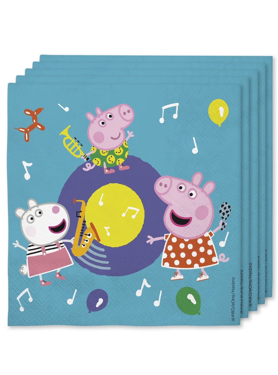 16 Peppa Pig Servetten, 33 X 33cm