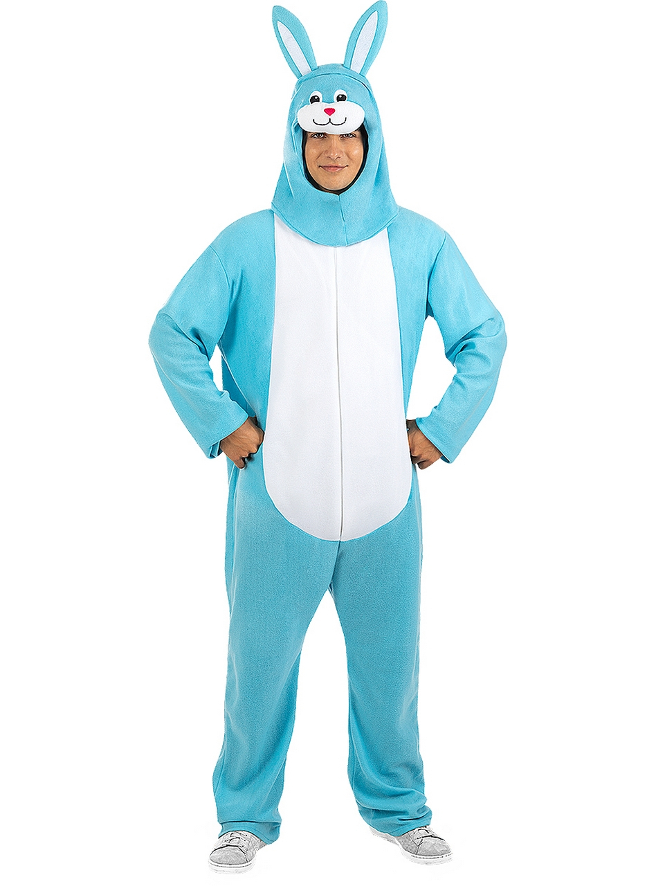 Abnormaal Leuk Blauw Konijntje Onesie Kostuum