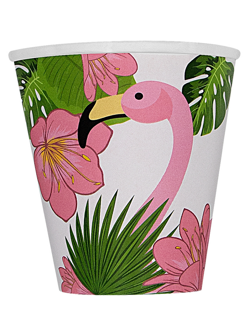 Tropical Flamingos Bekers 8 Stuks