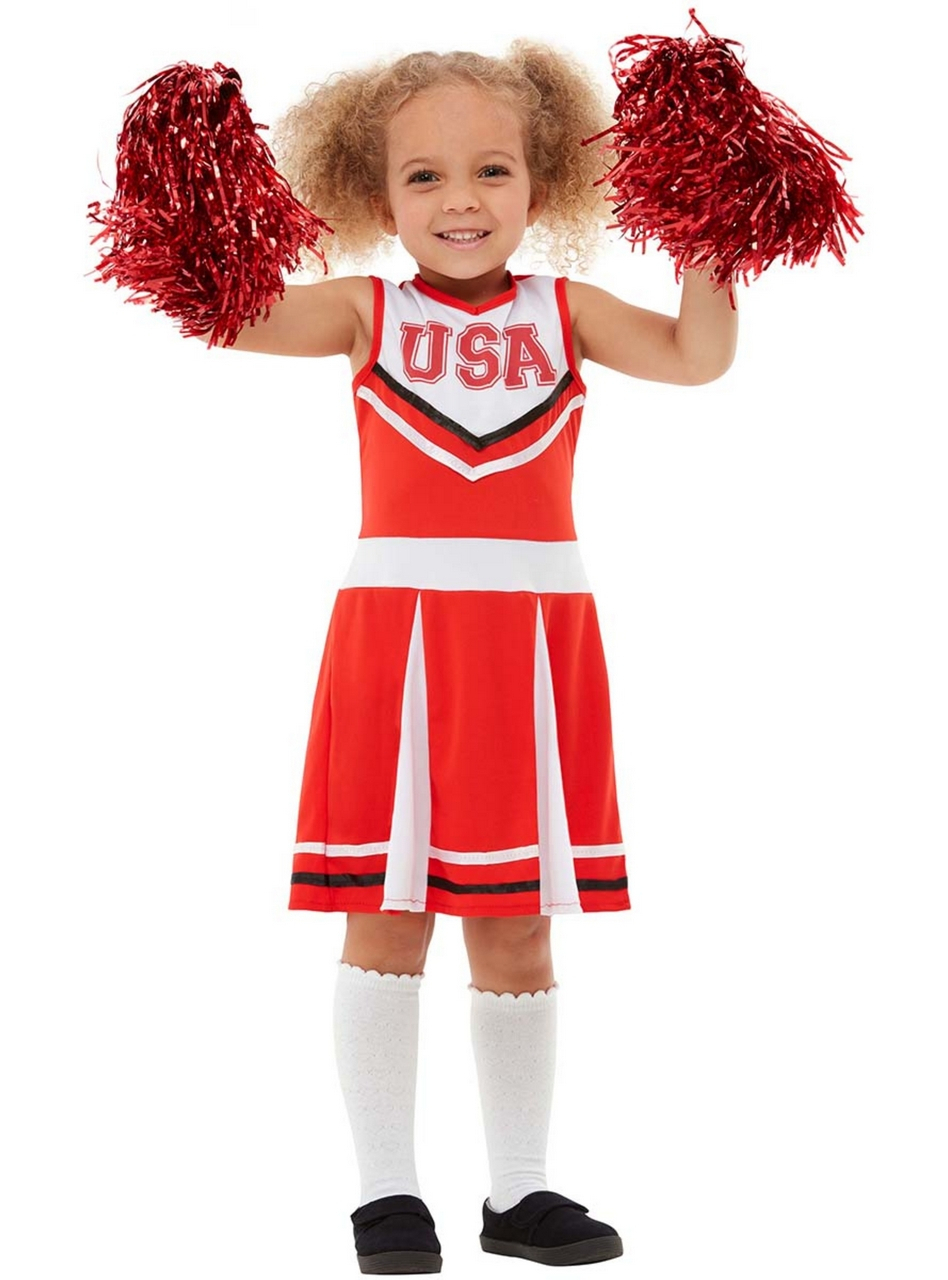 Rode Cheerleader USA Meisje Kostuum