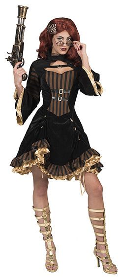 Hot Steampunk Sally Vrouw Kostuum