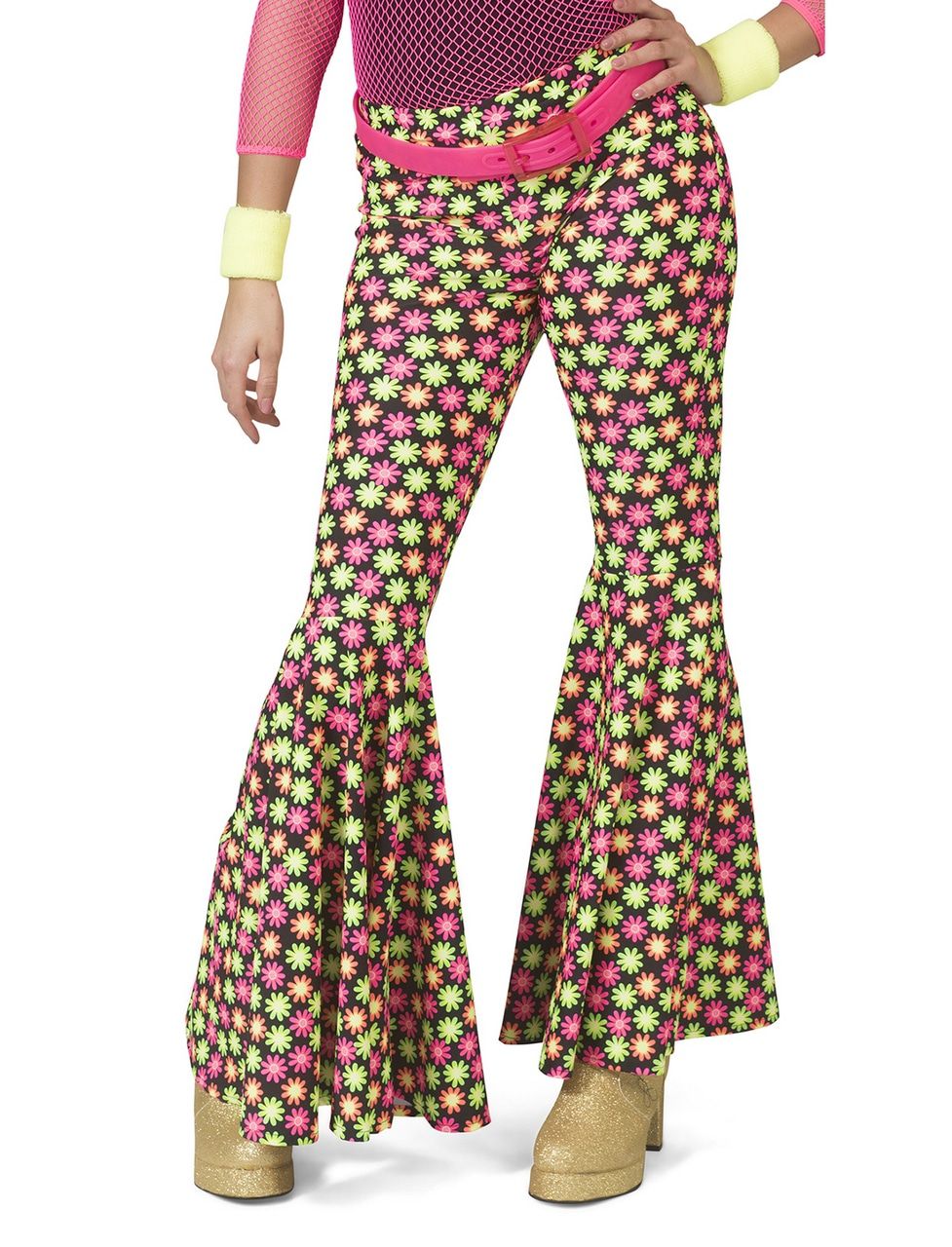 Fluor Flower Power Goes Disco Broek Vrouw