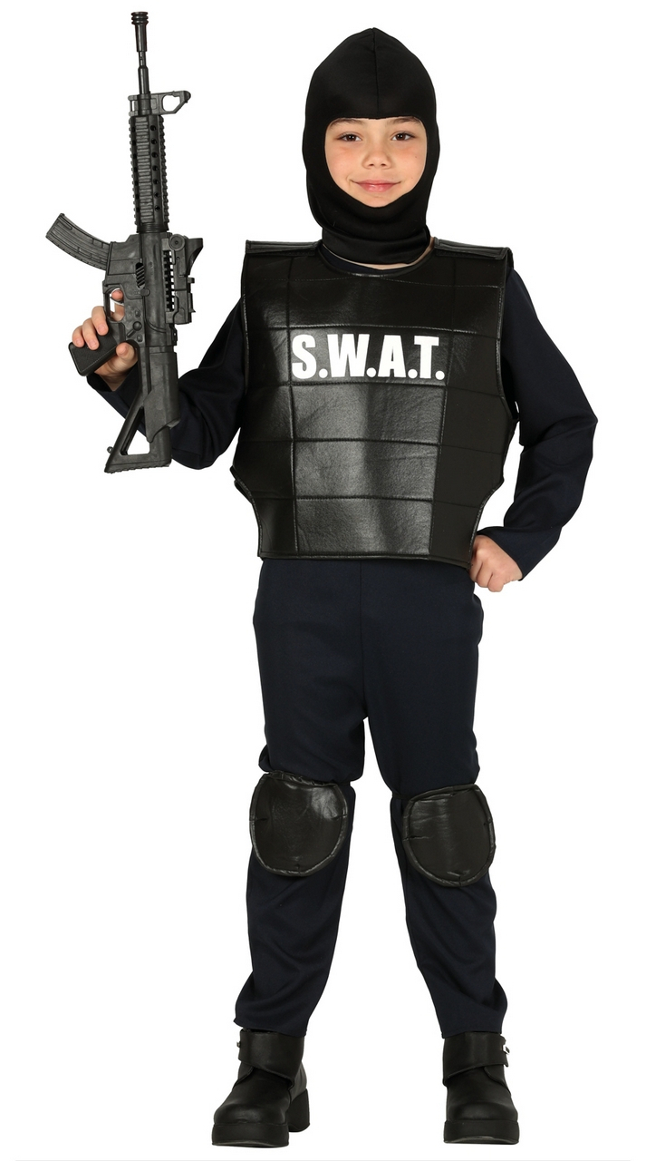 S.w.a.t. Agent Anti Terroristen Brigade Jongen Kostuum