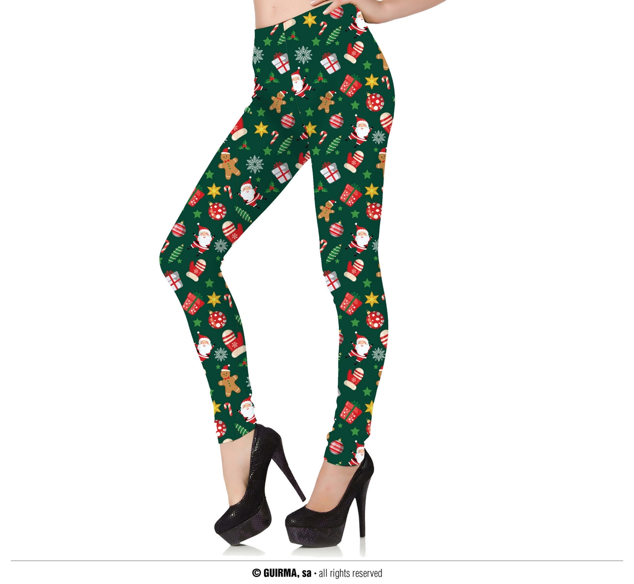 Legging Groen Met Print Vrouw