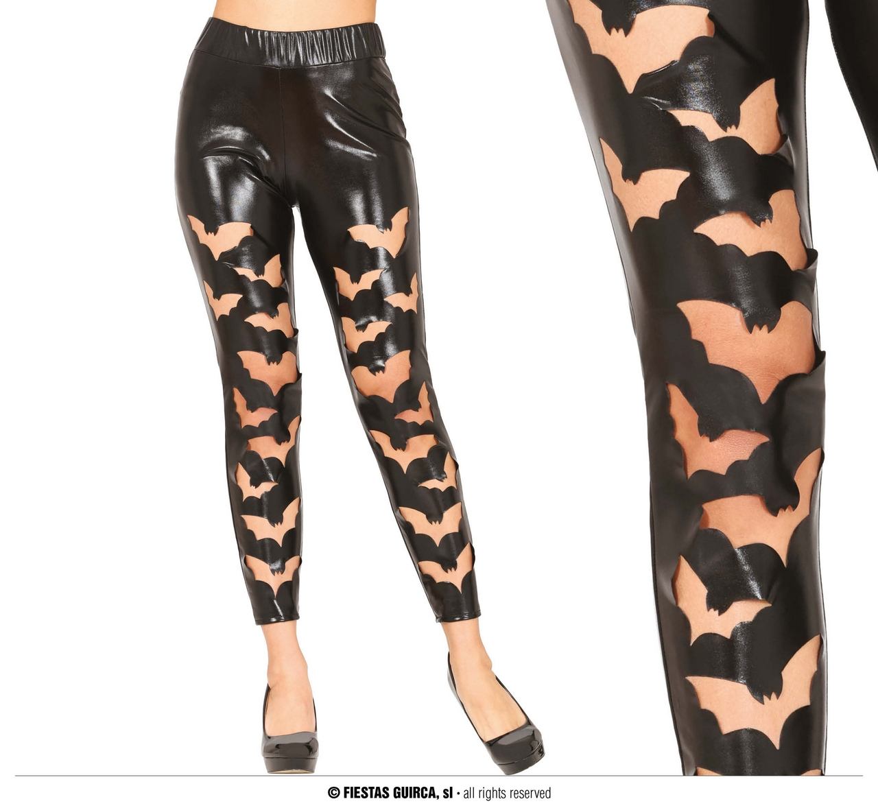 Lederlook Legging Vleermuis Vrouw