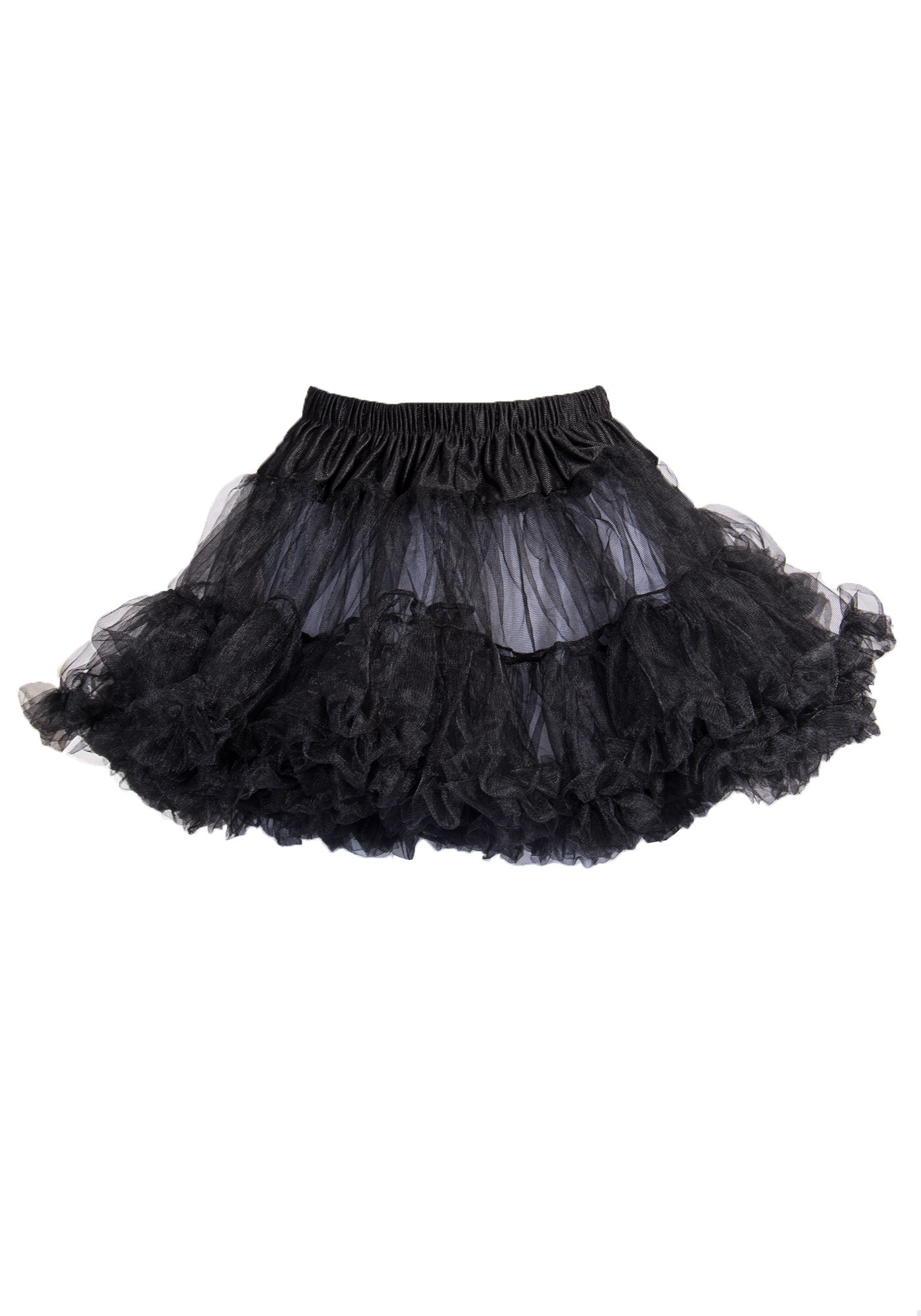 Basic Petticoat Met Twee Lagen Zwart