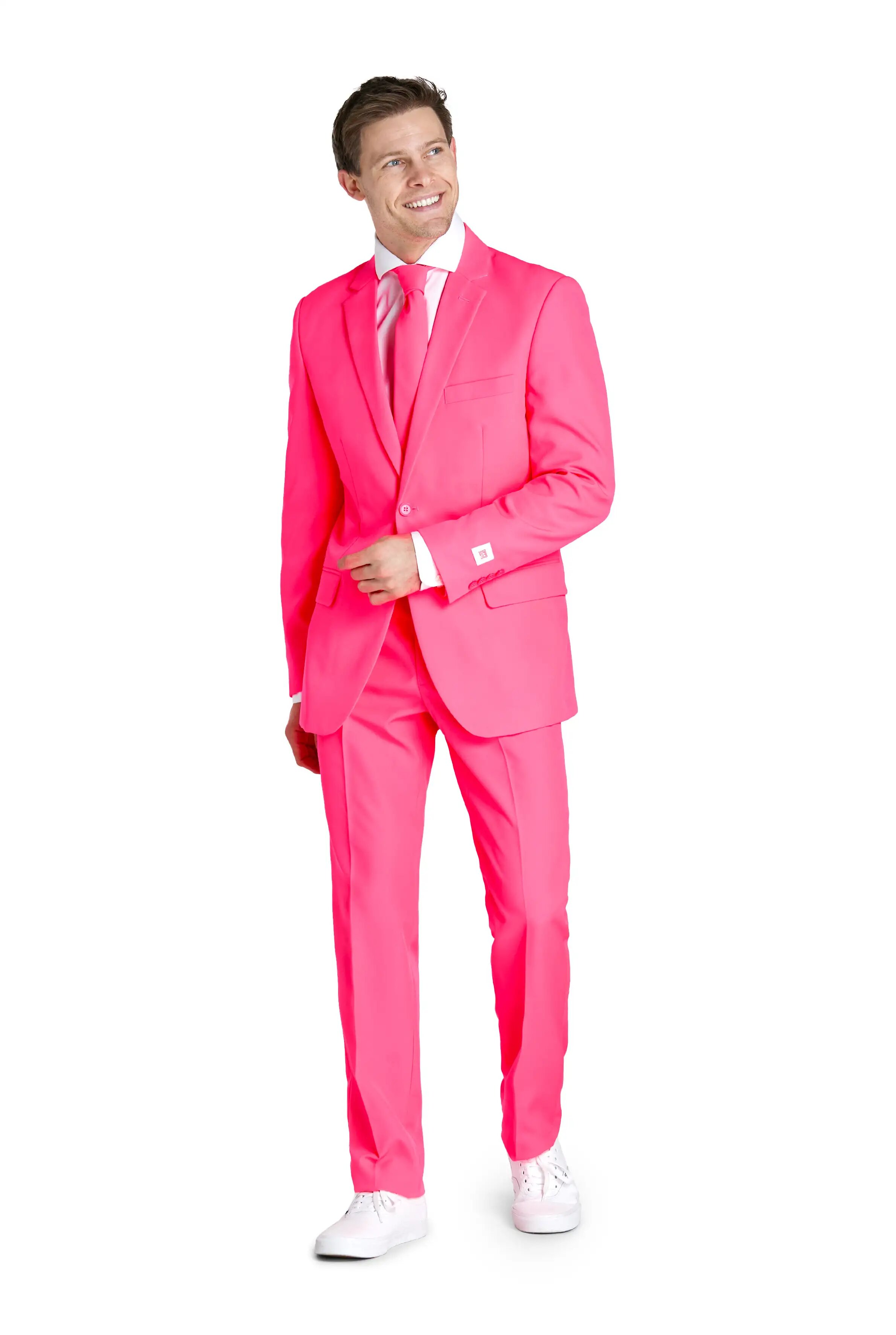 Neon Pink Power Topper Man Kostuum