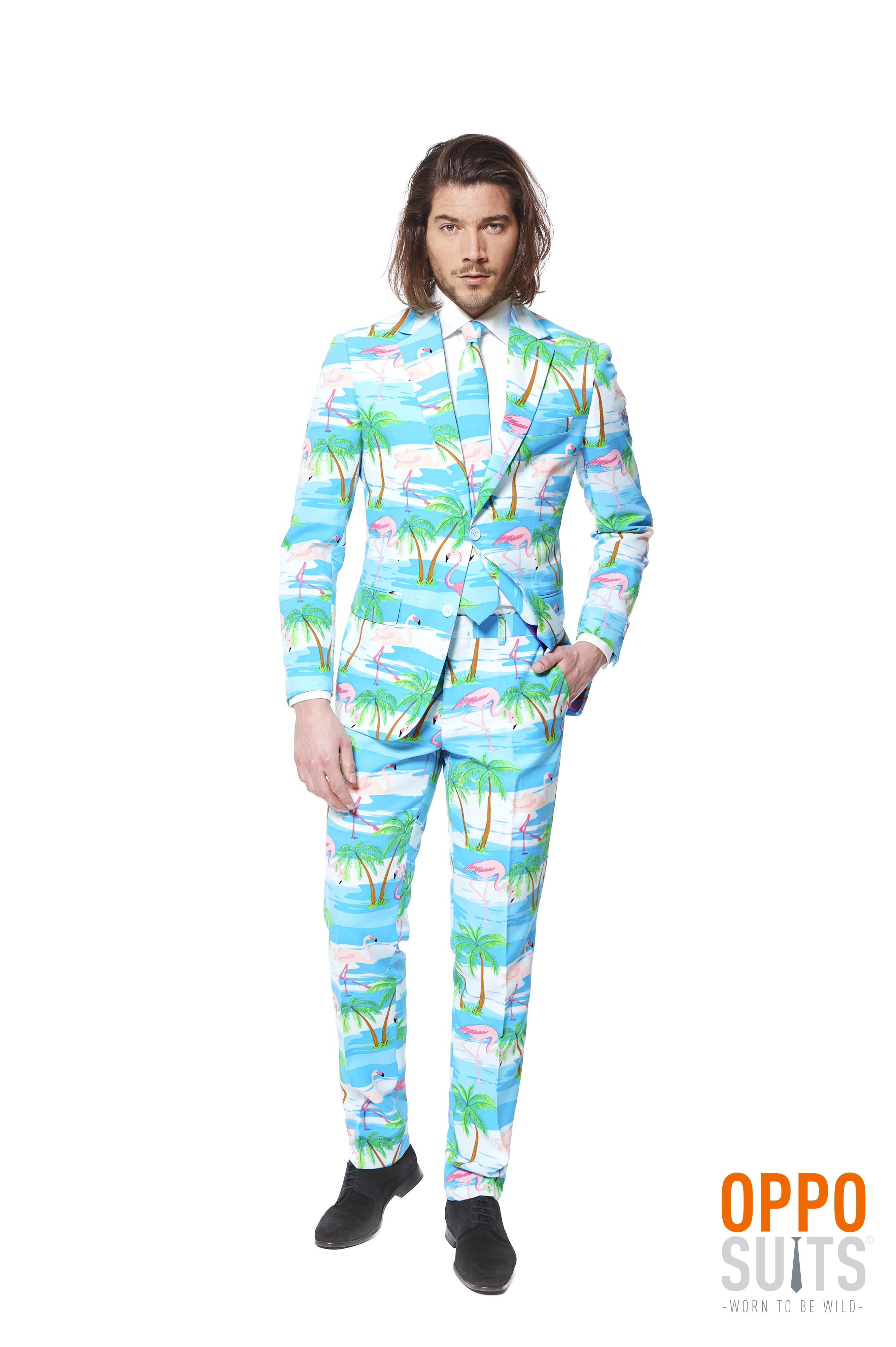 Miami Flaminguy Opposuits Man Kostuum