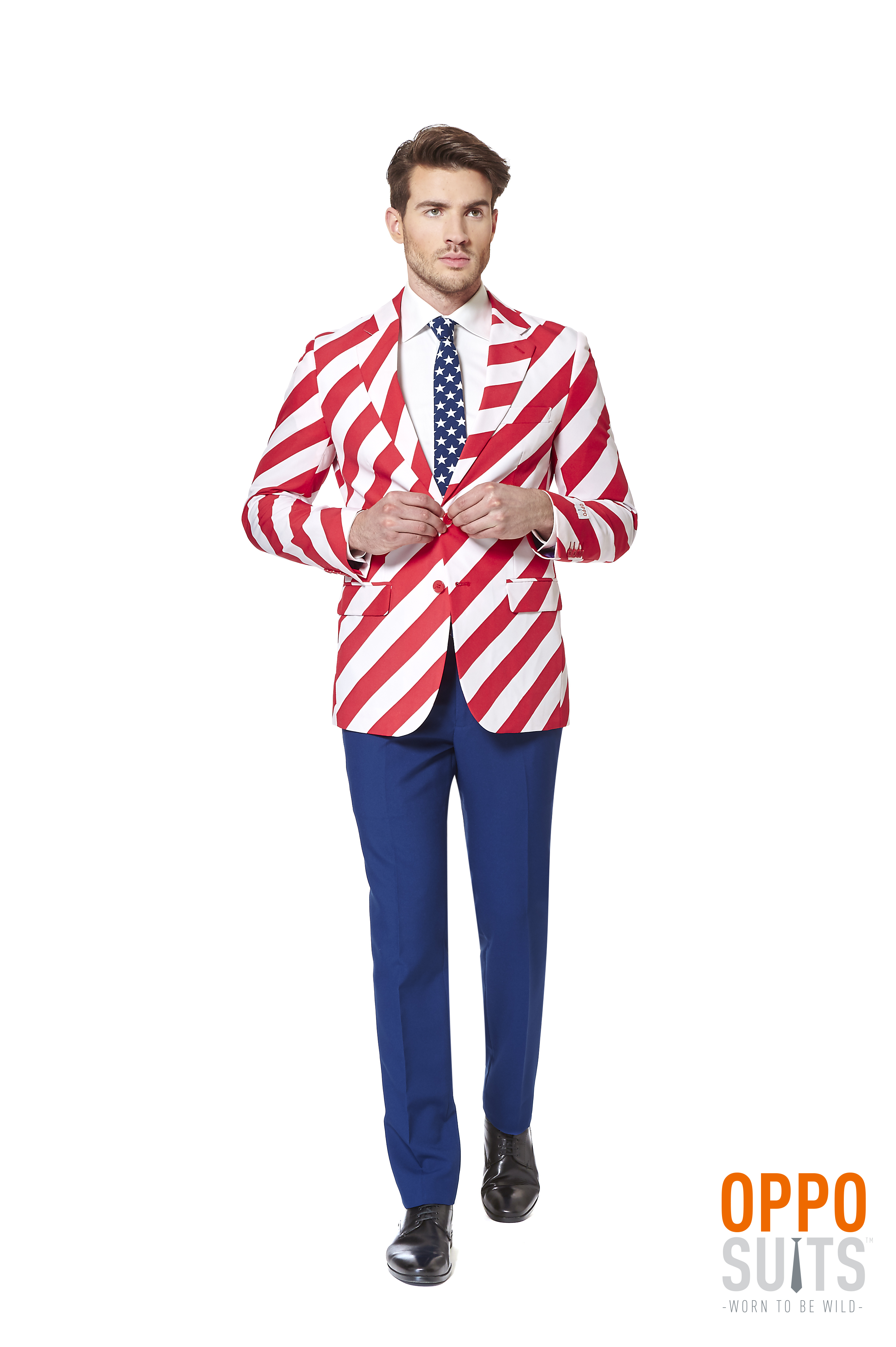 USA United Stripes Opposuit Man Kostuum