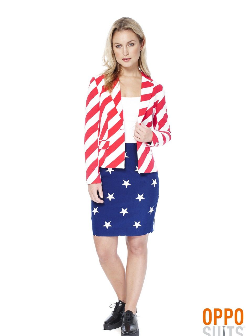 USA American Woman Opposuit Vrouw Kostuum