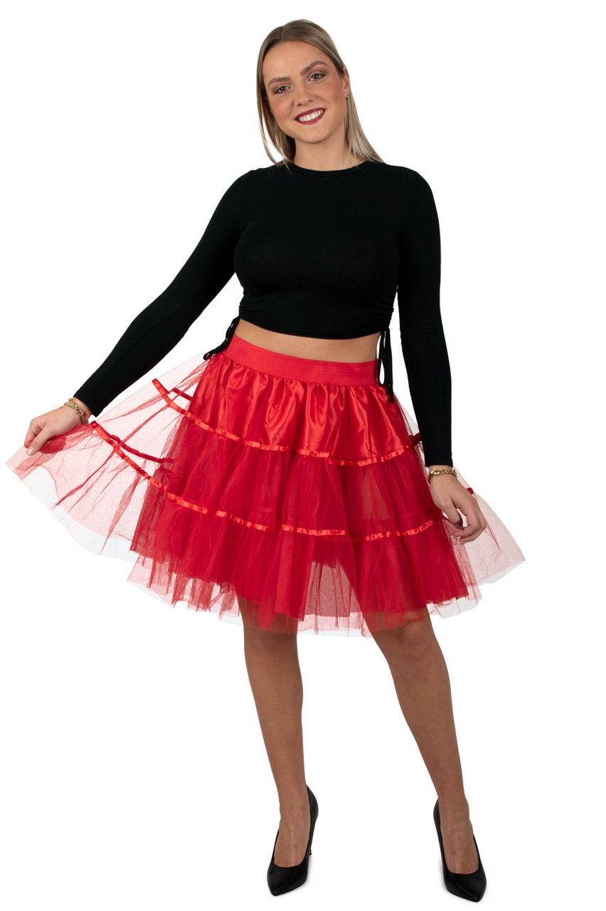 Petticoat Duivels Rood 45 Centimeter Vrouw