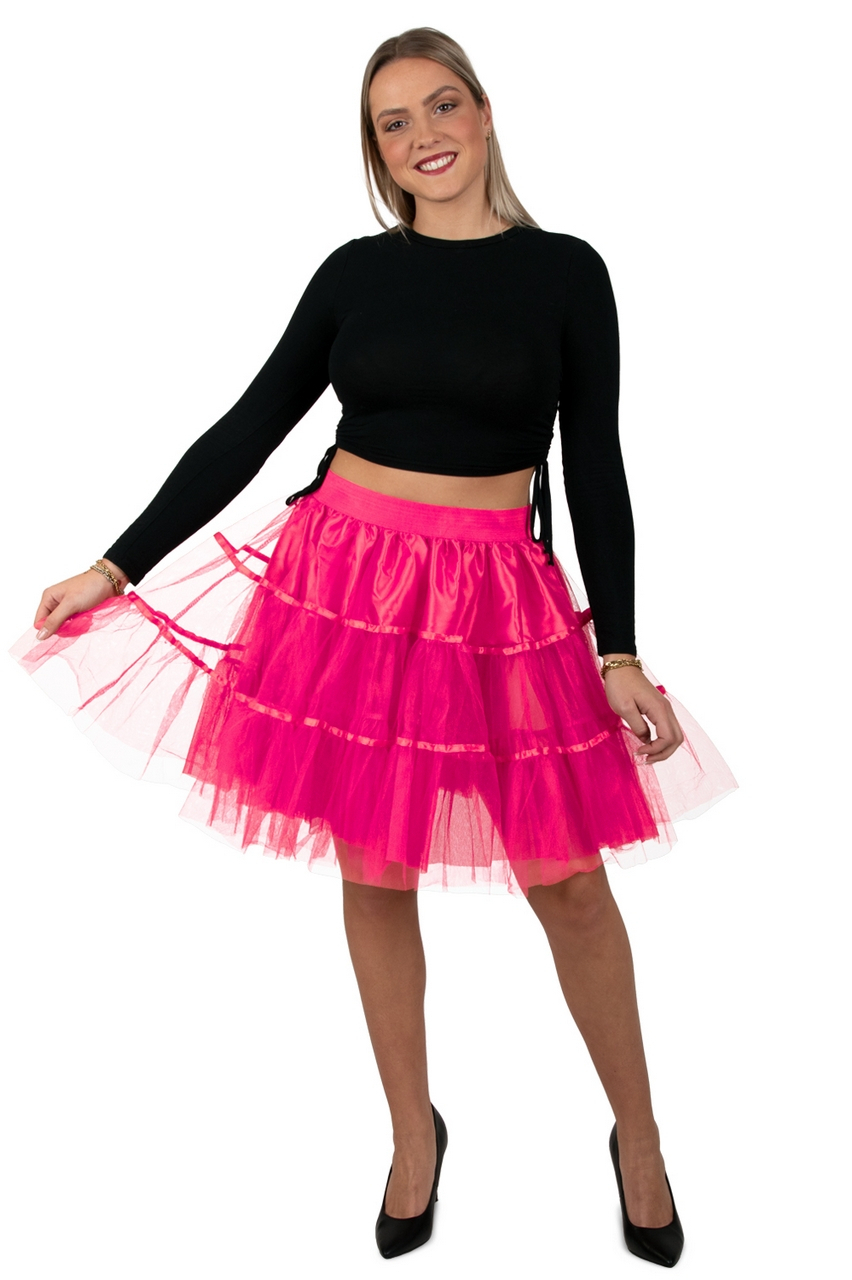 Zuurstok Roze Petticoat Neon 45 Centimeter Vrouw