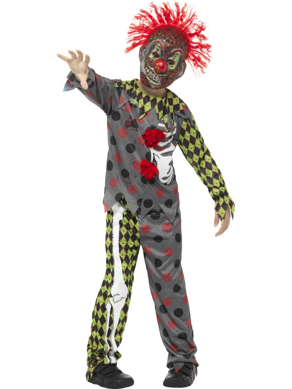 Totaal Verknipte Horror Clown Jongen Kostuum