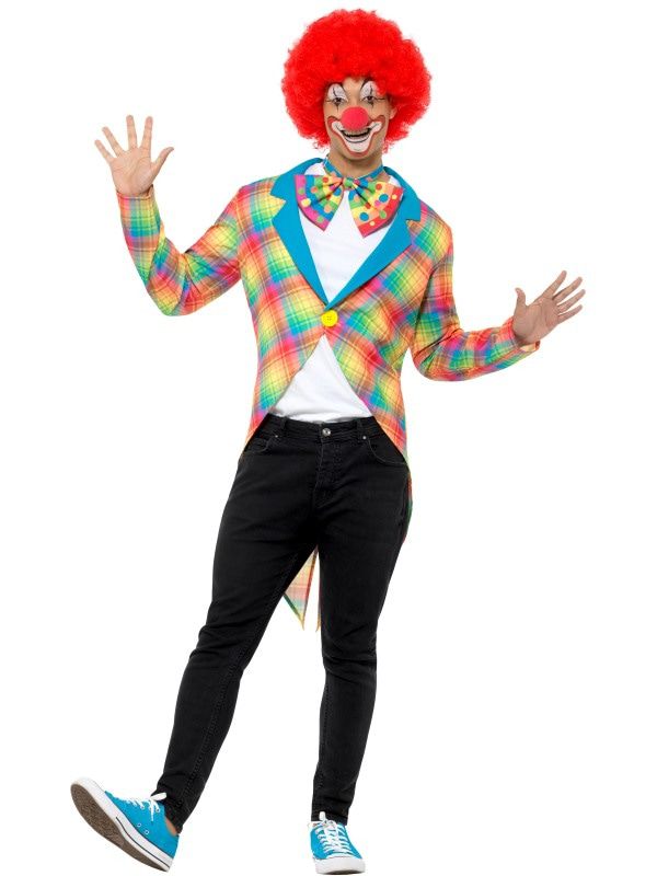 Pastel Ruitjes Circus Clown Jas Man