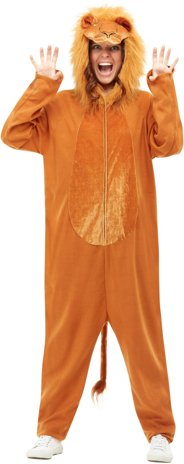 Koning Van De Dieren Oranje Leeuw Jumpsuit Kostuum