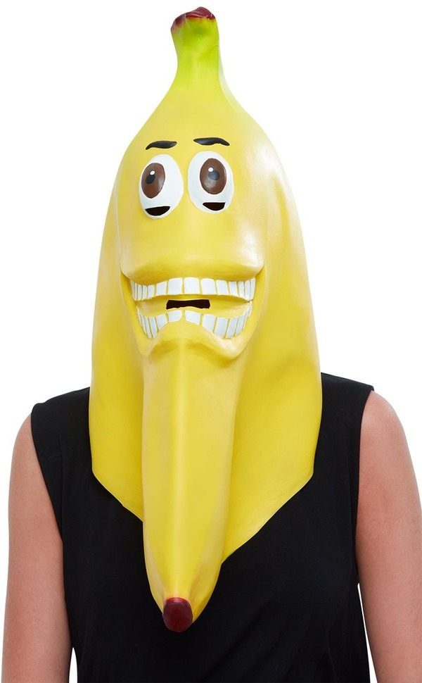 Masker Grijnzende Banaan