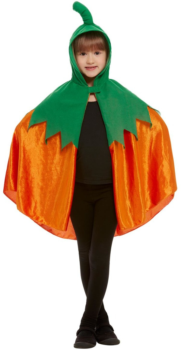 Oranje Cape Halloween Pompoen Kind