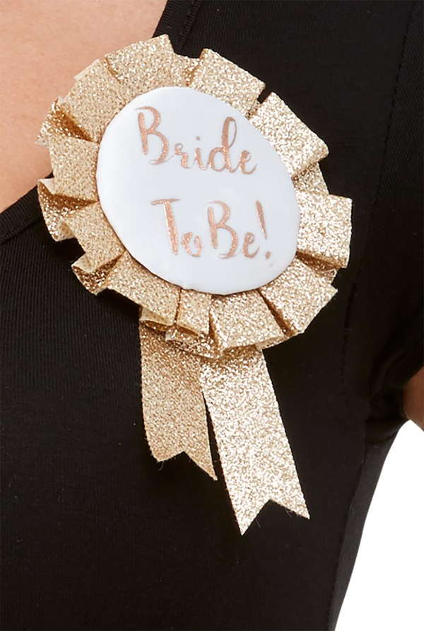 Bride To Be Broche Glitter Goud