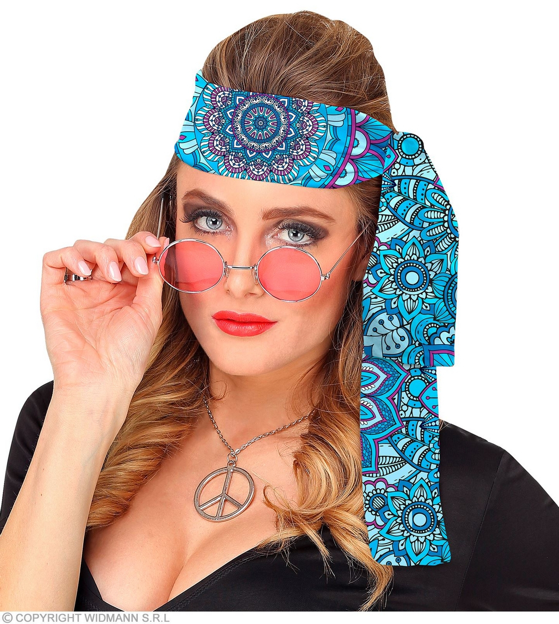 So 60s Hoofdband Mandala Blauw