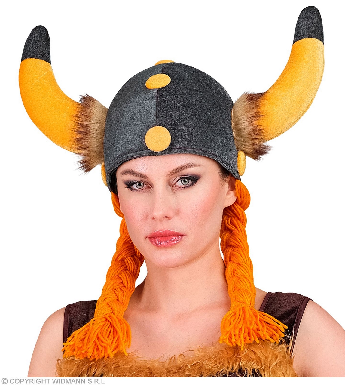 Viking Helm Met Oranje Vlechten