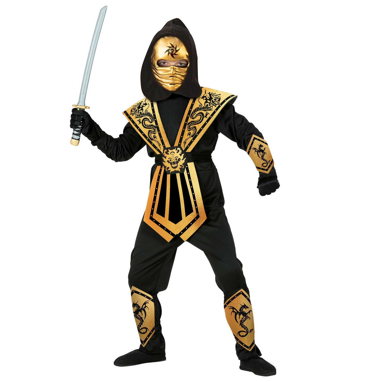 Dragonfighter Ninja Gold Kind Kostuum