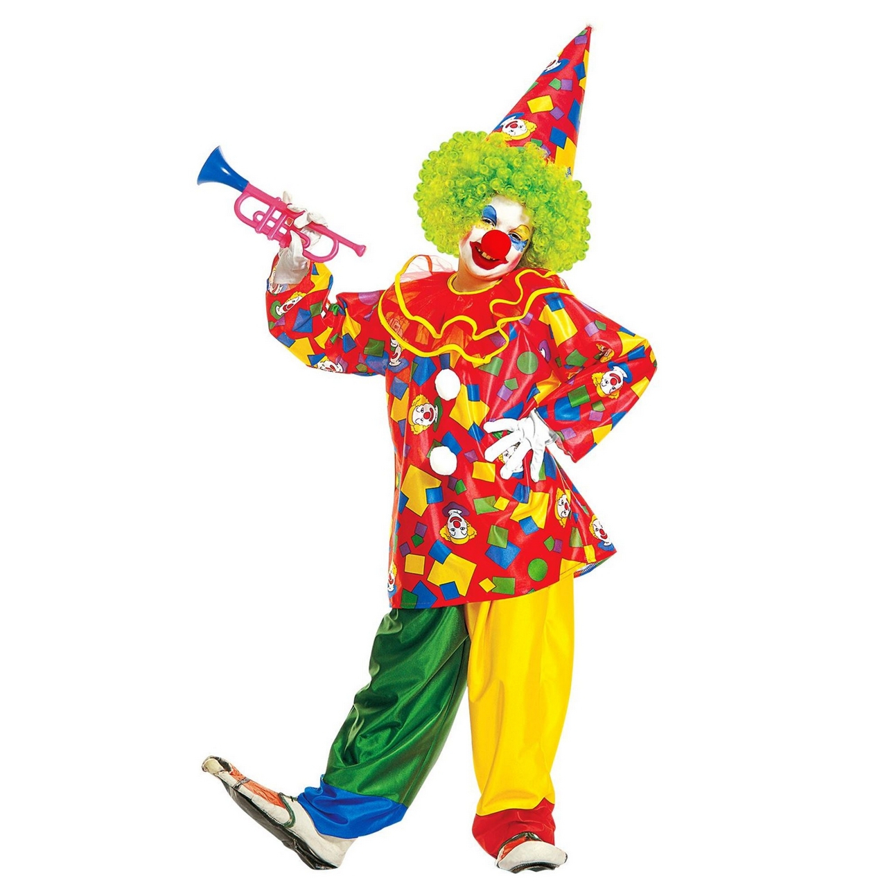 Harlekino Funny Clown Kostuum Jongen