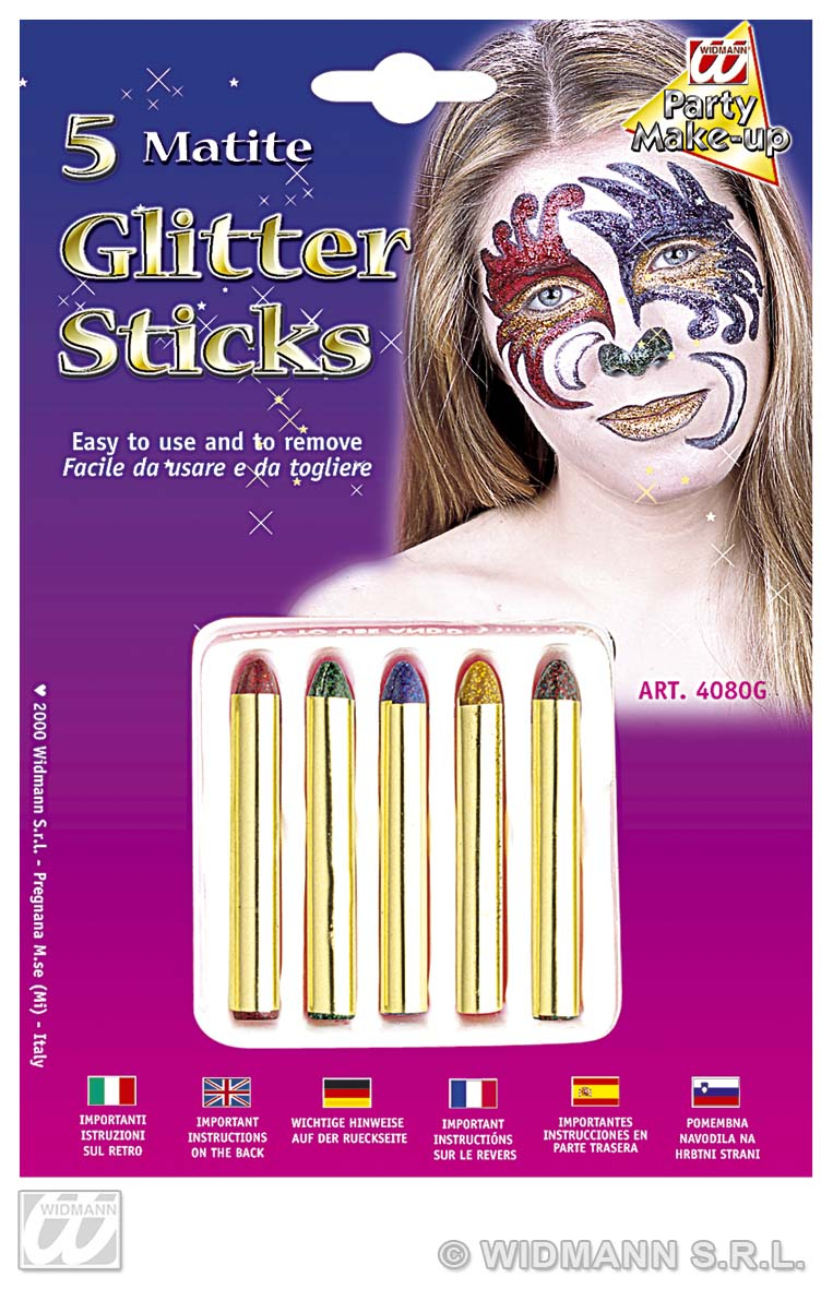 5 Glitter Sticks Set