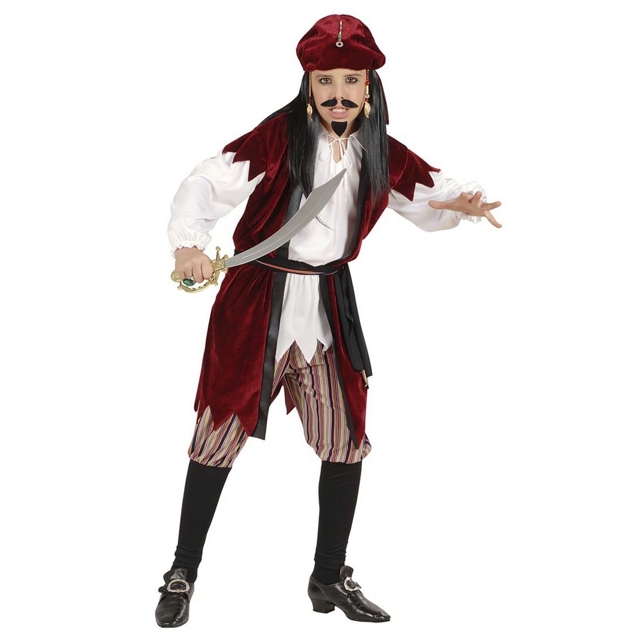 Carribean Piratenjongen Jack Sparrow Kostuum