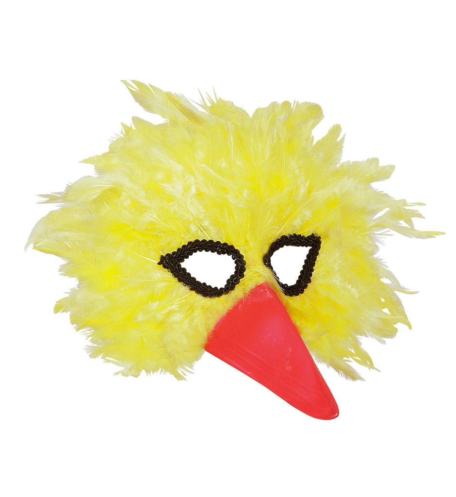 Grappig Veren Masker Vogel, Geel