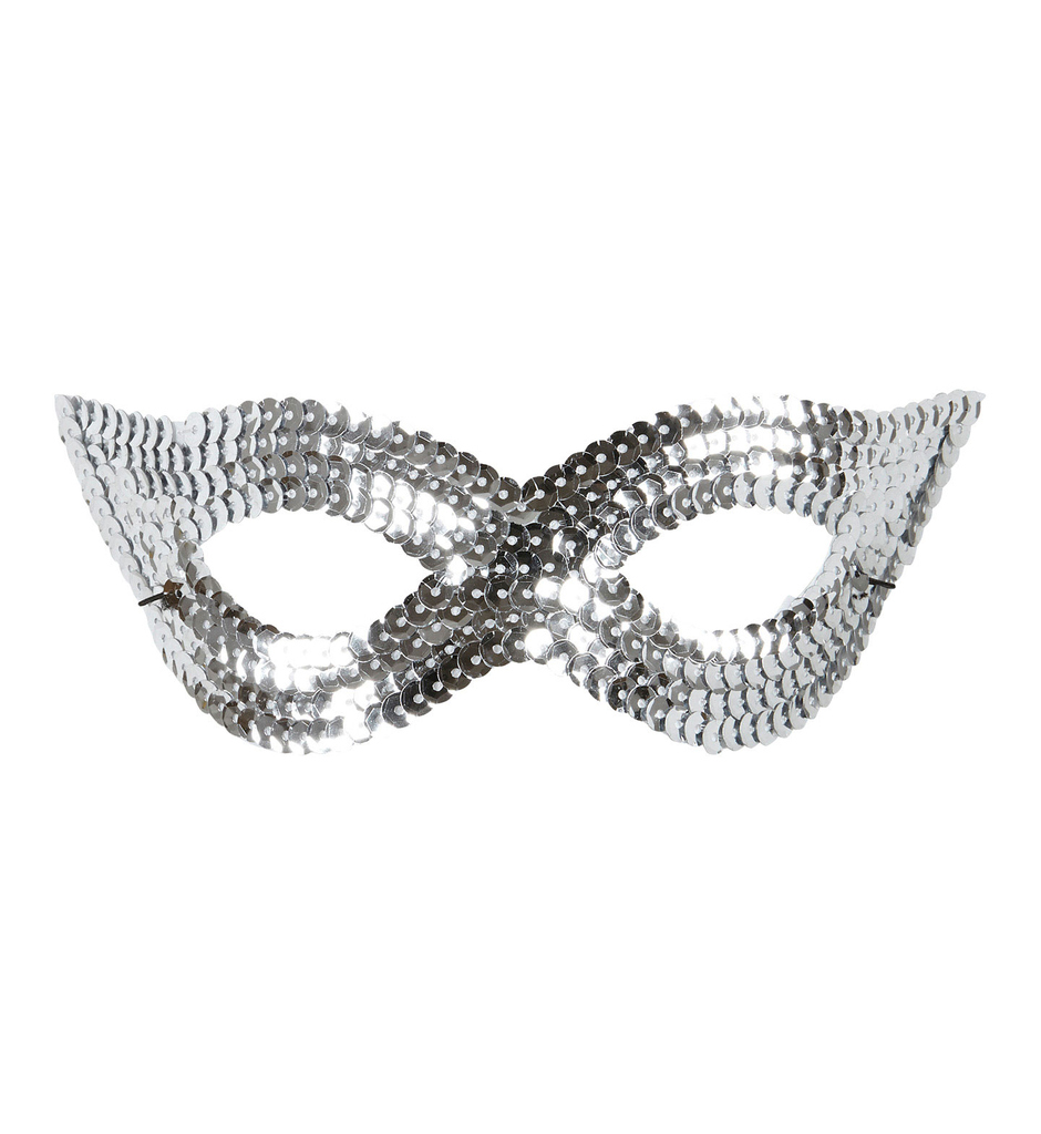 Erotica Oogmasker Pailletten, Zilver