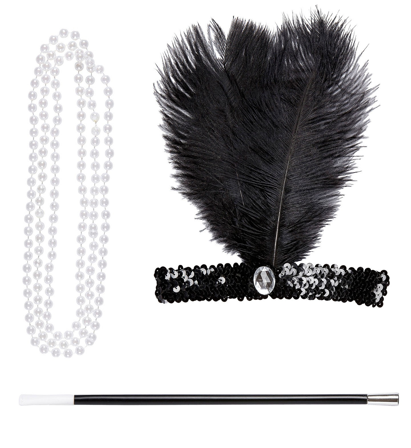 Black & Pearl Flapper Set