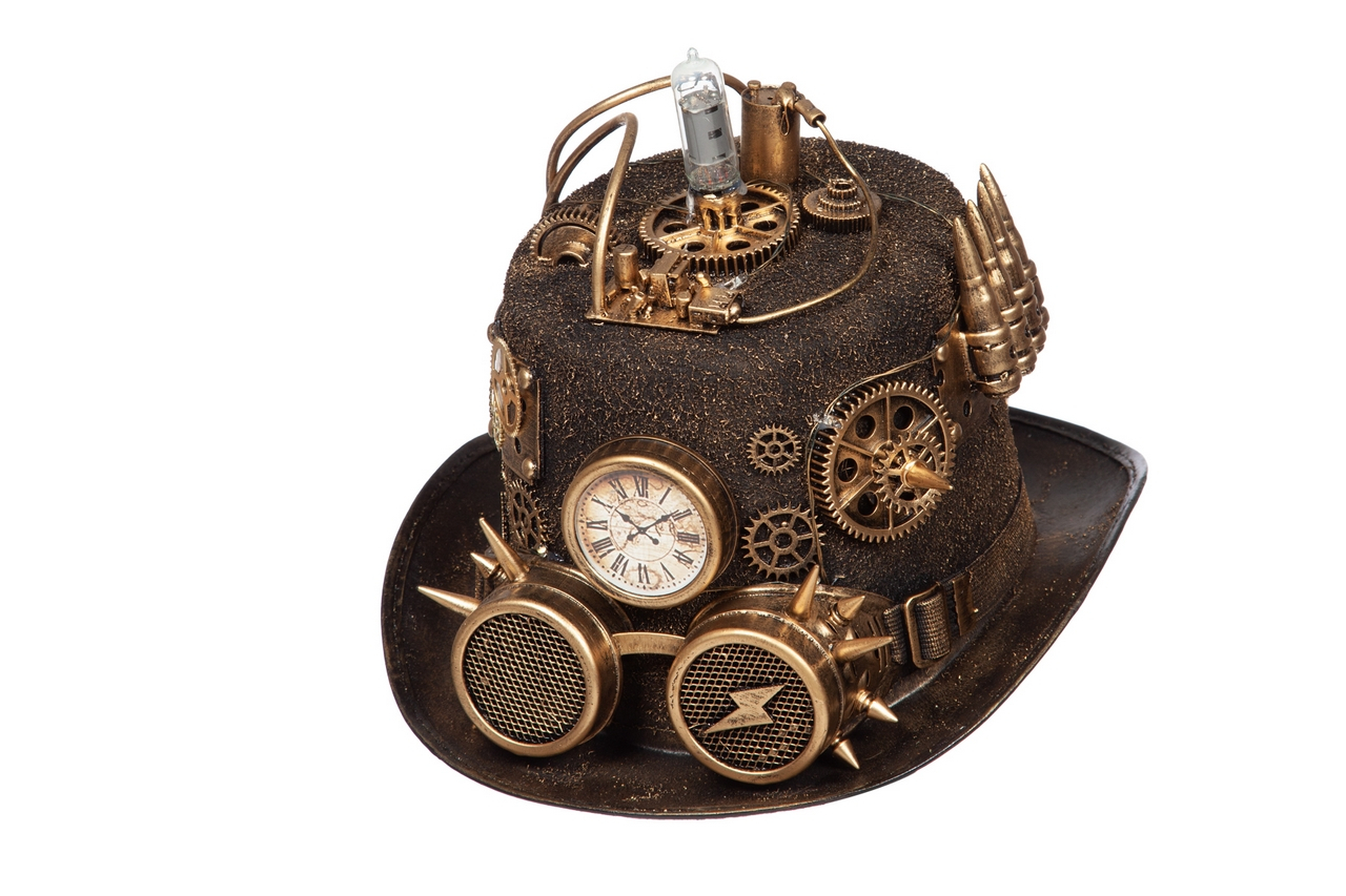 Hoed Steampunk Met Lamp