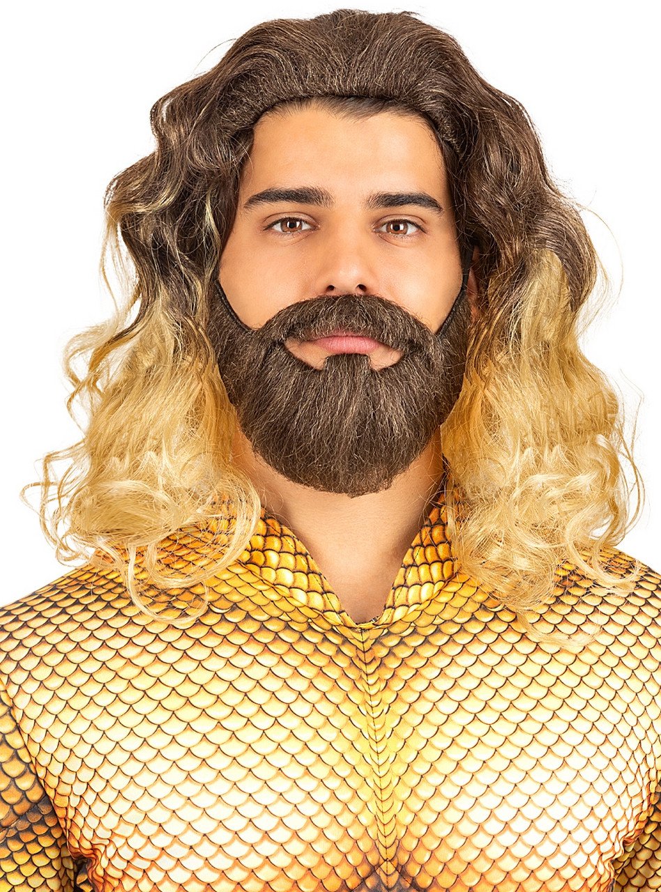 Aquaman Koning Van De Zee Pruik Met Baard