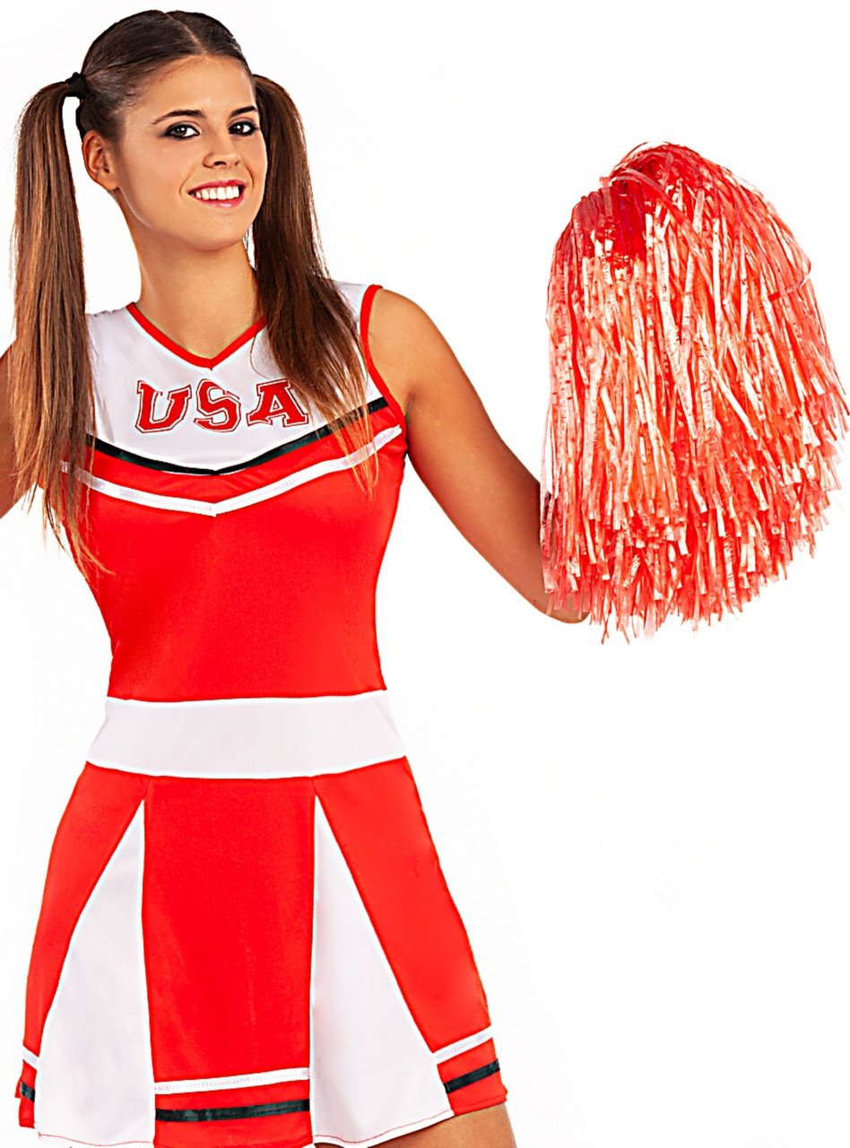 Rode Cheerleader Pompon 1 Stuk