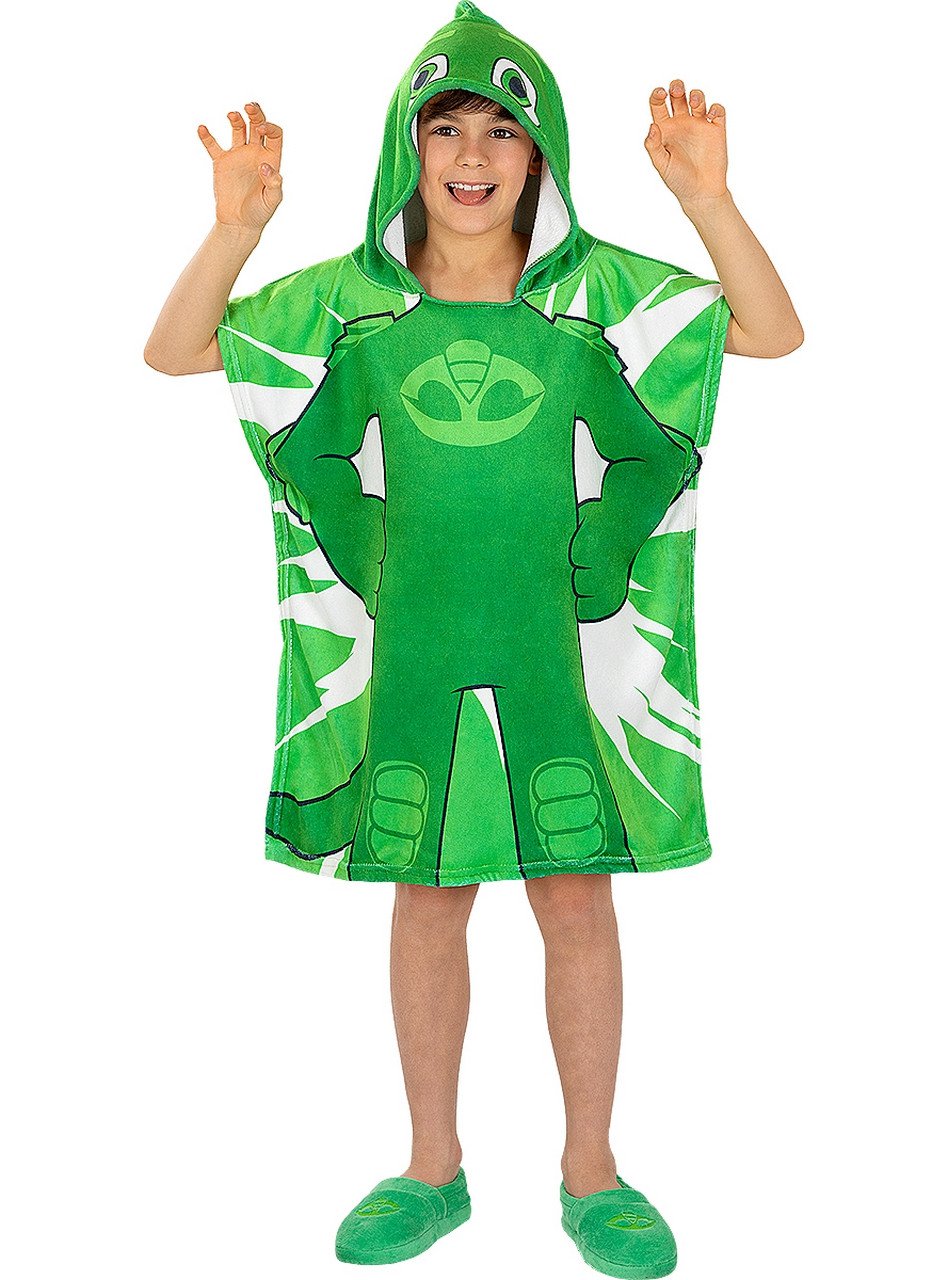 Gekko Poncho Pj Masks Groen Handdoek Kind Kostuum