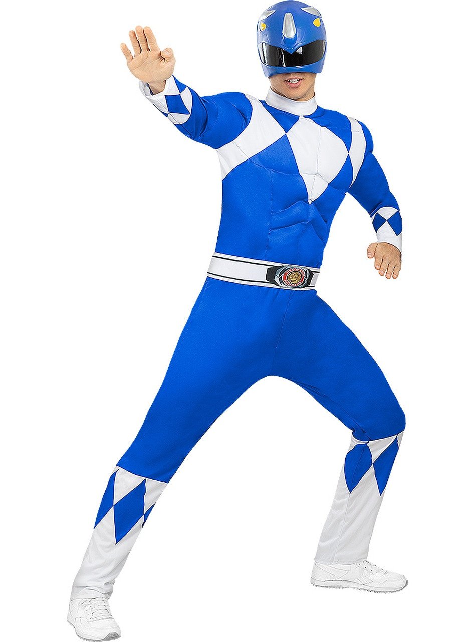 Billy Morphing Time Blauwe Power Ranger Man Kostuum