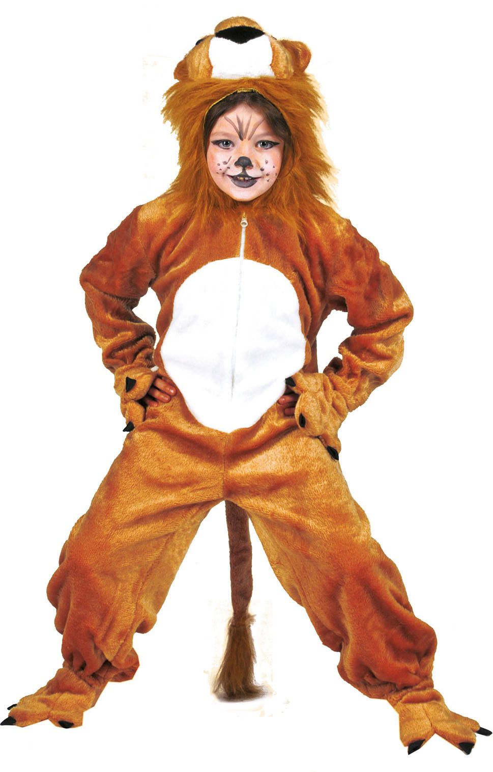 Bruine Simba Leeuw Jumpsuit Kind Kostuum