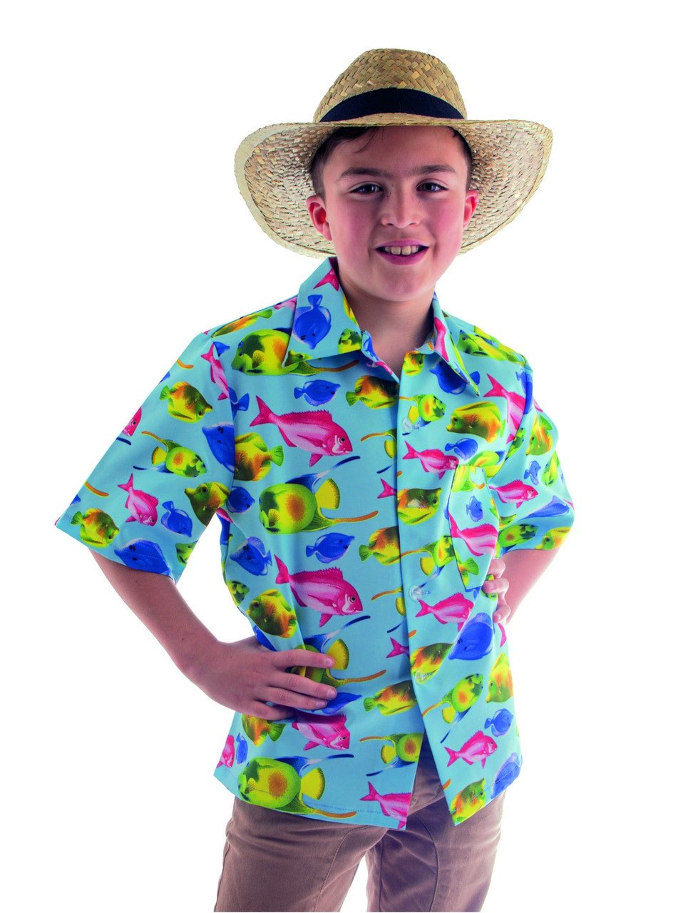 Als Een Vis In Het Water Hawaii Shirt Jongen