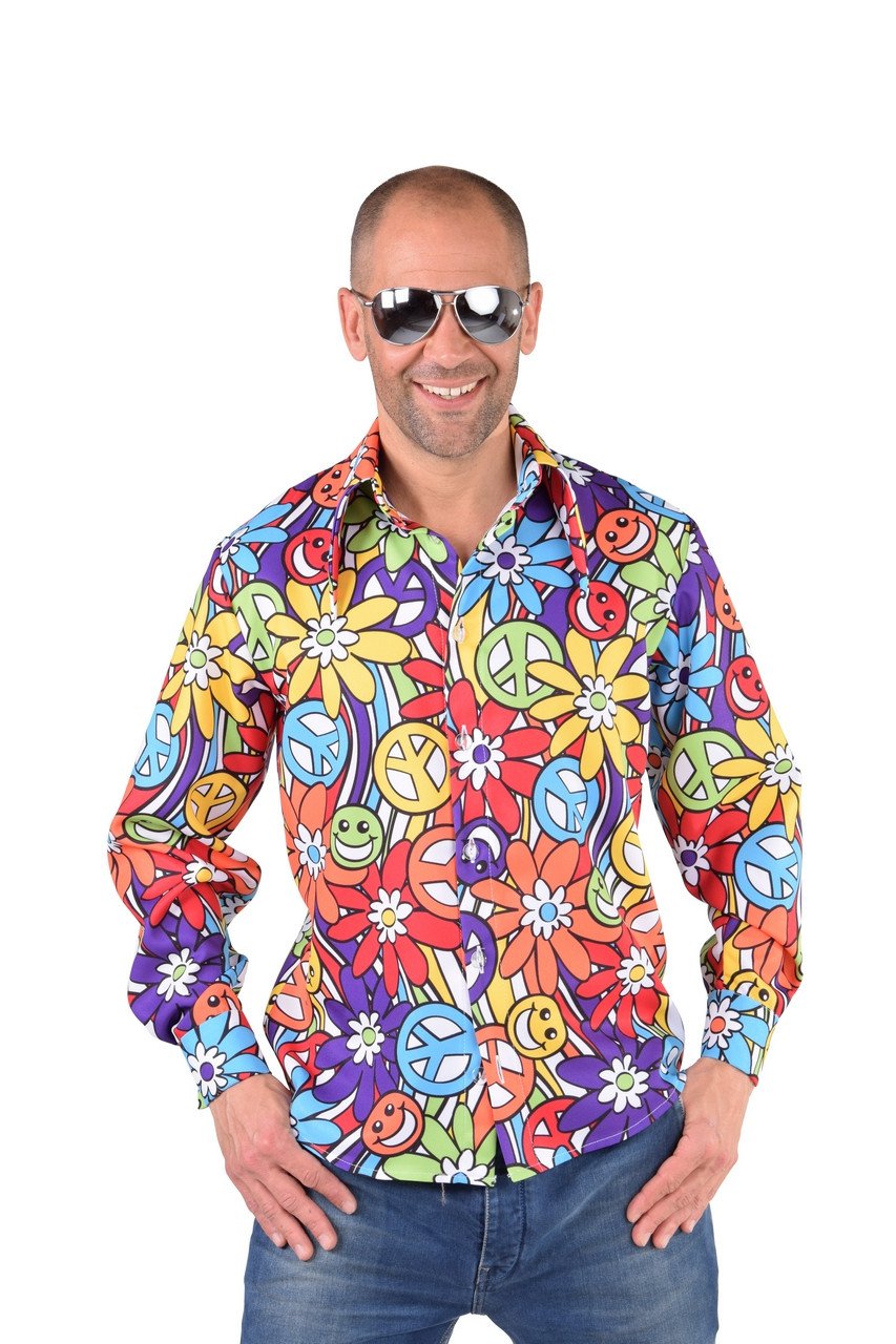 Flower Power Lachebekjes Hippie Bloemen Hemd Man