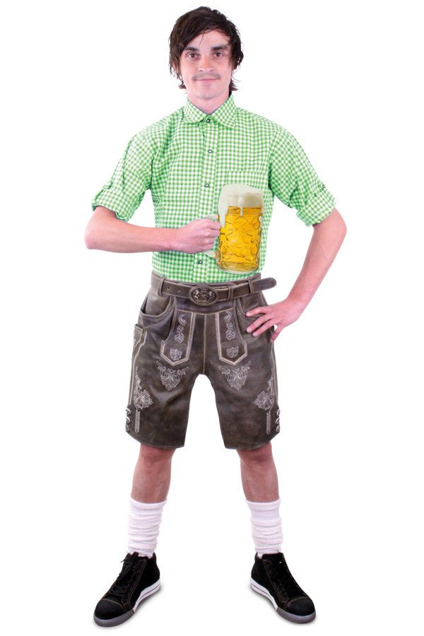 Traditionele Lederhosen Tirol Olijfgroen Man