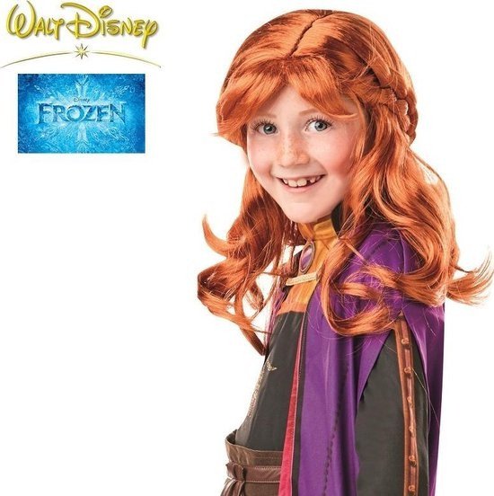 Anna Frozen Pruik Rood Met Vlecht