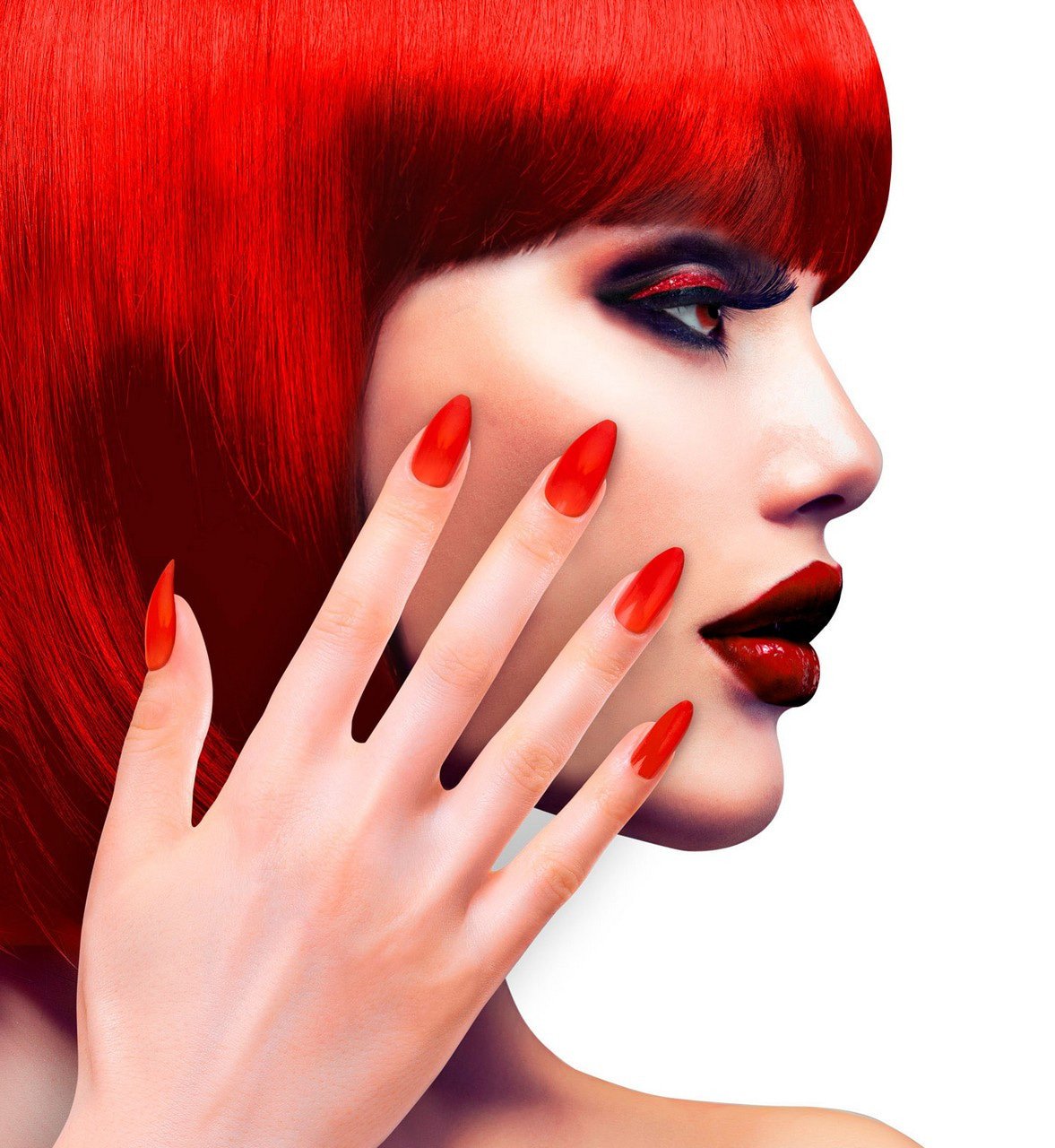 Nagels Vampira Stiletto Rood