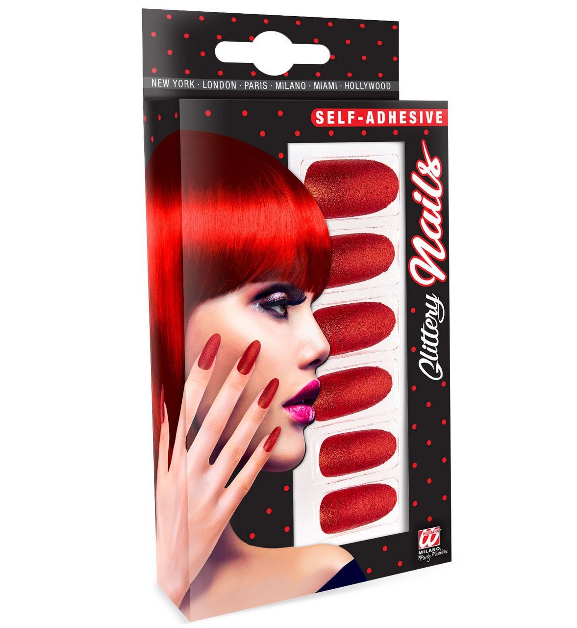 Nagels Diva Glitter Rood