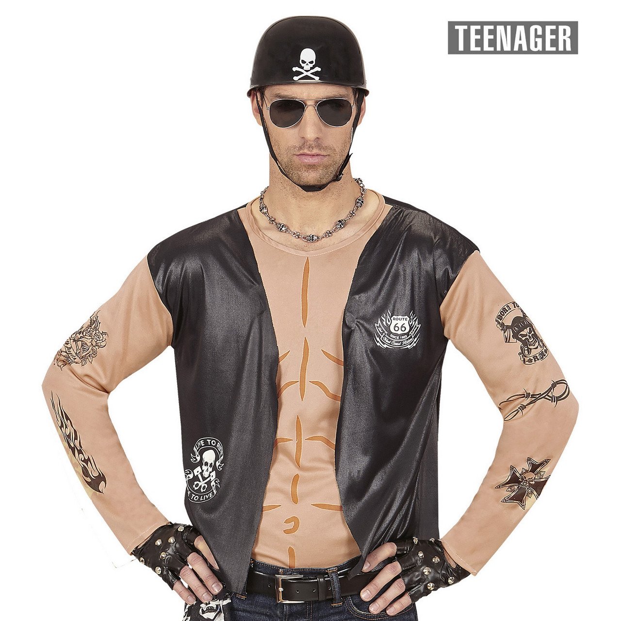 Biker Shirt Motorman Tiener Jongen